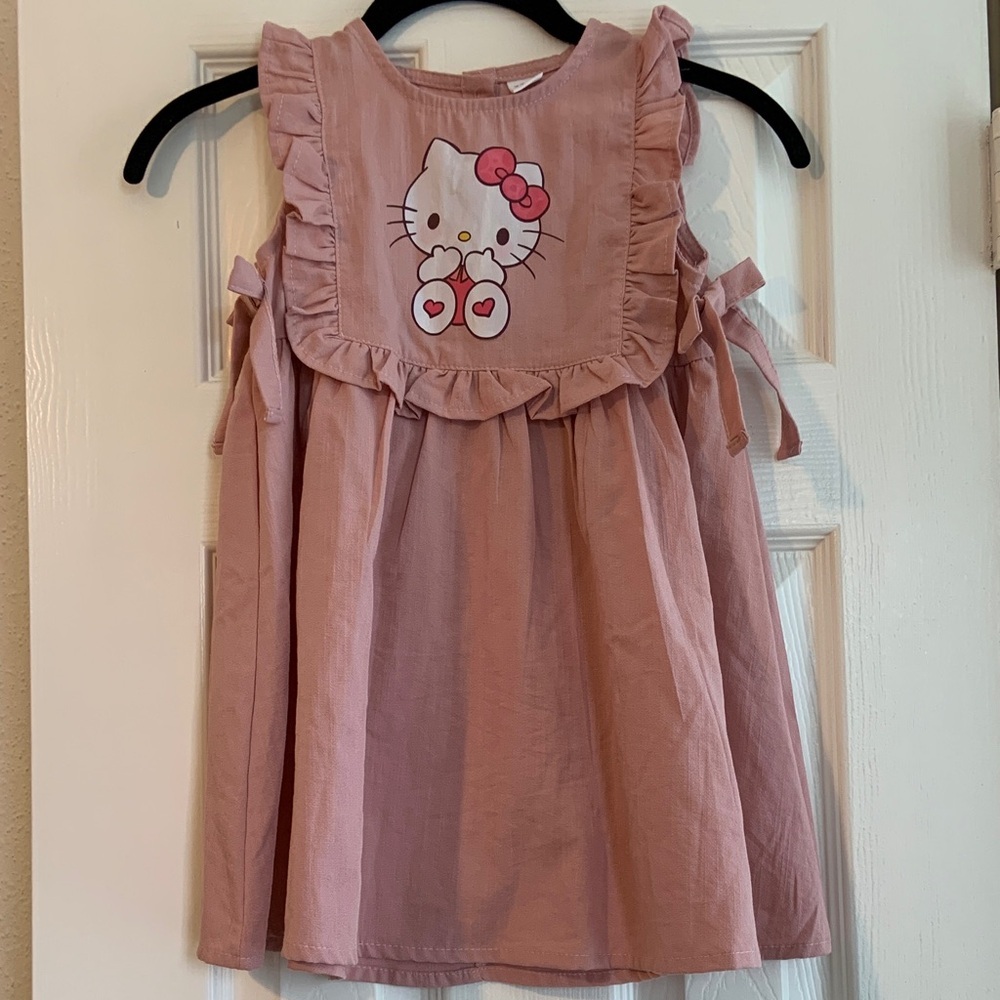 Pink Hello Kitty Dress with Ruffle Details 23 inch long by 13 inches wide